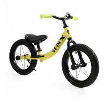 Дитячий велобіг Corso Spin-X PX-605-82, колеса гумові 14", сталева рама, підніжка, дзвіночок, жовтий