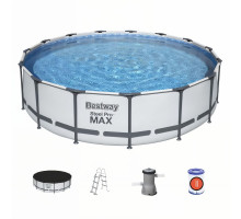 Каркасний басейн Bestway 56488 круглий 457×107 см з насосом і драбиною