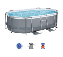 Каркасний басейн Bestway 5614A овальний 300×200×84 см з фільтр-насосом 220V