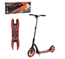 Дитячий самокат Best Scooter 40860, колеса PU, амортизатор, алюмінієва рама, червоний
