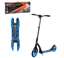 Дитячий самокат Best Scooter 54664, колеса PU, амортизатор, алюмінієва рама, синій