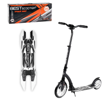 Дитячий самокат Best Scooter 75343, колеса PU, амортизатор, алюмінієва рама, білий