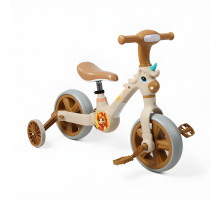 Дитячий велосипед-трансформер 4в1 Best Trike JM-0102-8, колеса EVA, металева рама, педалі, коричневий