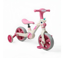 Дитячий велосипед-трансформер 4в1 Best Trike JM-0410-4, колеса EVA, металева рама, педалі, рожевий