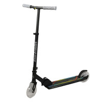 Двоколісний самокат Best Scooter L-10627, чорний, колеса PU 145мм, дека та вилки з LED-підсвіткою