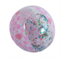 Надувний м’яч 53197-1 «Glitter Shine» — пляжний м’яч із глітером, 50 см, рожевий, 2+