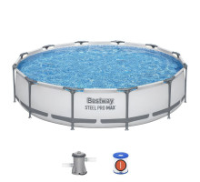 Каркасний басейн Bestway 56416 круглий 366×76 см, 6473 л з фільтр-насосом