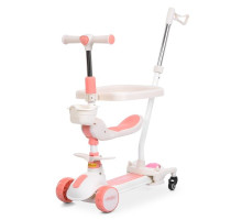 Дитячий самокат-біговел 5 в 1 ITRIKE JR3-167-5-P, батьківська ручка, Bluetooth, музика, світло