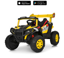 Дитячий електромобіль баггі Bambi Racer M 6347EBLR-6 з пультом керування, жовтий