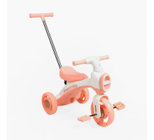 Велосипед триколісний Best Trike SH-28648 з батьківською ручкою, колеса 8/6 дюймів, музика, світло, кошик, рожевий