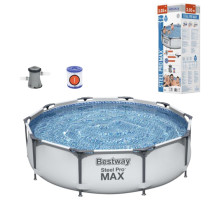 Каркасний басейн Bestway 56408 круглий на 4678 літрів з насосом, 305×76 см
