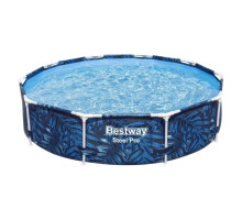 Каркасний басейн Bestway 56985 круглий 305×66 см, 4062 л Тропічний принт