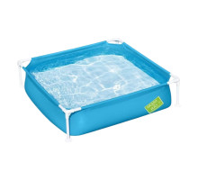 Дитячий каркасний басейн Bestway 56217 квадратний 122×122×30,5 см Блакитний
