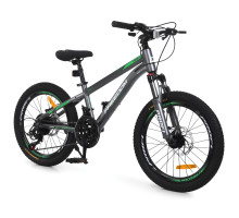 Дитячий велосипед Profi Freedom FD-2002, колеса гумові 20", алюмінієва рама, темно-сірий
