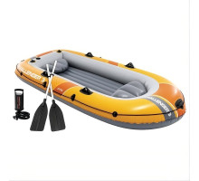 Надувний човен Intex 66313 NP Explorer 300 Pro для 3 осіб — 295×137×43 см, весла, ручний насос, 3 повітряні камери