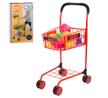 Іграшковий візок з продуктами, 30 х 35 х 65 см, червоний (995-3A)