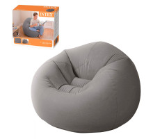 Крісло надувне Intex Beanless Bag Chair сіре