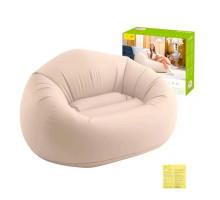 Надувне велюрове крісло 137х127х74см Beanless Bag Chair, Intex 66505