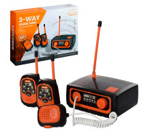 Дитячий ігровий набір рації зі станцією Walkie Talkies помаранчевий (ZR302A-B)