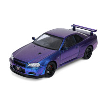 Металева масштабна модель автомобіля Nissan Skyline GT-R R34