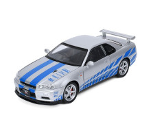 Металева масштабна модель автомобіля Nissan Skyline GT-R R34