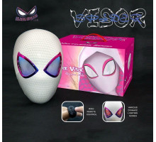 Жіноча маска людини павука з рухомими LED очима Spider-Gwen Mask