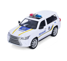 Поліцейська машинка на радіокеруванні LIMO TOY M 5011, біла, масштаб 1:12, акумулятор, гумові колеса, світло