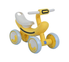 Дитяча каталка-толокар Bambi Racer M 6239E-6, жовтий, колеса EVA, Bluetooth, світло фар та коліс, музика