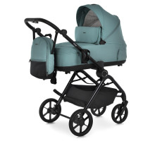 Універсальна дитяча коляска 2в1 El Camino CHLOE ME 1191-1 Emerald Green, зелена, люлька та прогулянковий блок, дощовик
