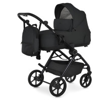 Універсальна дитяча коляска 2в1 El Camino CHLOE ME 1191-1 Black, чорна, люлька та прогулянковий блок, дощовик