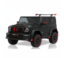 Дитячий повнопривідний електромобіль M6404EBLR-224V, чорний, 4WD, 24V 8AH, пульт 2.4G, колеса EVA, шкіряне сидіння, Bluetooth