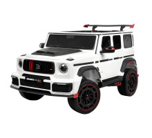 Дитячий повнопривідний електромобіль M6404EBLR-124V, білий, 4WD, 24V 8AH, пульт 2.4G, колеса EVA, шкіряне сидіння, Bluetooth