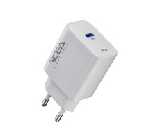 Мережевий зарядний пристрій Ridea RW-20124 Rapid Pro, 1×USB-C, PD/QC/PPS, 20 Вт, 100-240 В, кабель Type-C to Type-C