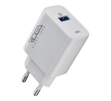 Мережевий зарядний пристрій Ridea RW-18120 Rapid, 1×USB-A, Quick Charge 18 Вт, 100-240 В