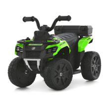 Дитячий електроквадроцикл M6286EBLR-5, зелений, пульт 2.4G, мотор 35W, 6V 7AH, колеса EVA, шкіра, USB, світло