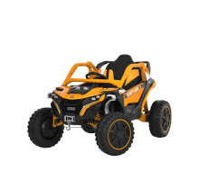 Дитячий електромобіль Bambi Racer M6256EBLR-6, жовтий, 4WD, 4 мотори по 45W, акумулятор 12V 12AH, пульт 2.4G, колеса EVA