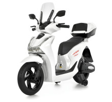 Дитячий електромотоцикл у стилі Honda M 6535EL-1 (24V), білий, мотор 550W, 24V 7AH, навантаження до 60 кг, колеса EVA, шкіра, Blue
