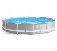 Круглий каркасний басейн Intex 26710 NP. Розміром 366x76см, об'єм 6503л