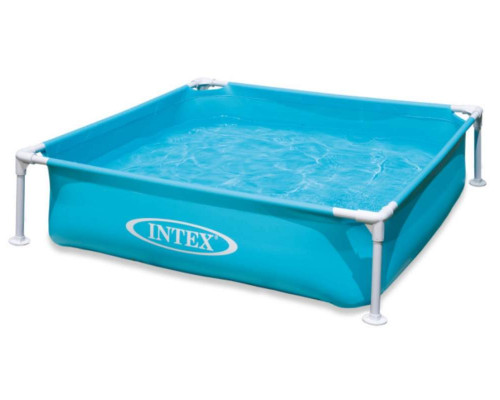 Квадратний каркасний басейн Intex 57173. Розміром 122x122x30см, об'єм 337л, від 3 років.