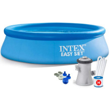 Круглий надувний басейн Intex 28118 NP. Фільтр-насос у комплекті. Розміром 305x75см, об'єм 3077л, від 6 років