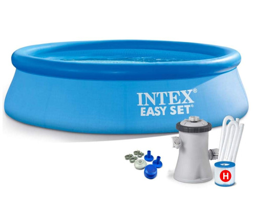 Круглий надувний басейн Intex 28118 NP. Фільтр-насос у комплекті. Розміром 305x75см, об'єм 3077л, від 6 років