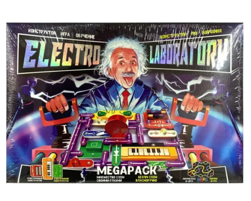 Електронний конструктор на батареях. Electro Laboratory. Megapack