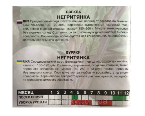 Семена свеклы Негритянка 20 г