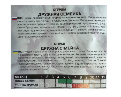 Семена огурца Дружная семейка 5 г