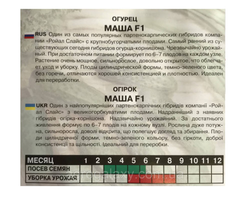 Семена огурца Маша F1 5 г