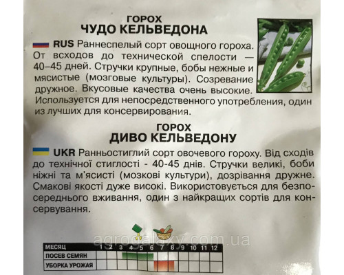 Семена гороха Чудо Кельведона 20 г