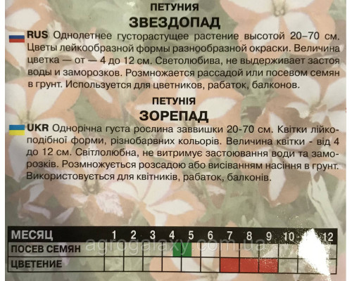 Семена петунии Звездопад 1 г