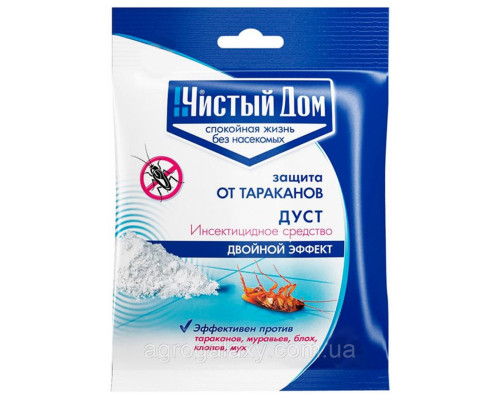 Инсектицидное средство от тараканов Дуст 50г. Чистый дом