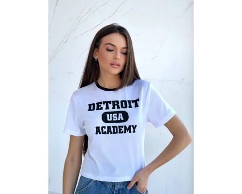 Футболка Detroit. Жіноча футболка Трикотаж Рубчик