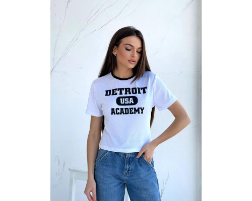 Футболка Detroit. Жіноча футболка Трикотаж Рубчик